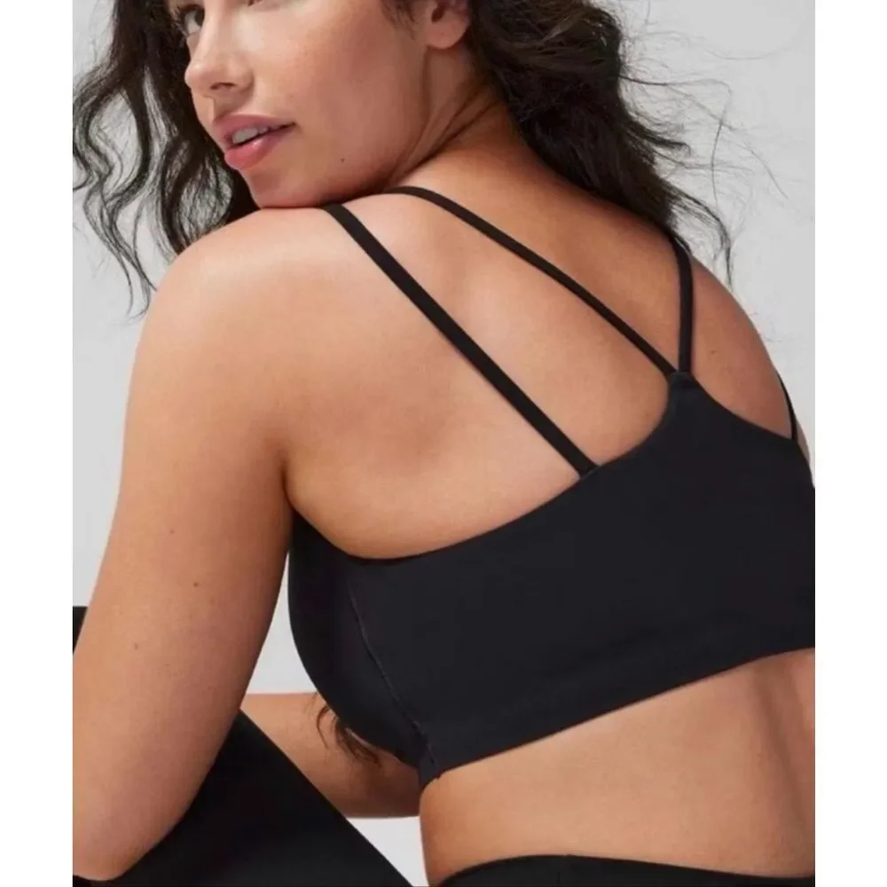 SOMA Sport Longline Yoga Sports Bra black Wireless Women’s XXL NEW